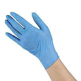 ニトリル手袋（パウダー無）ブルー